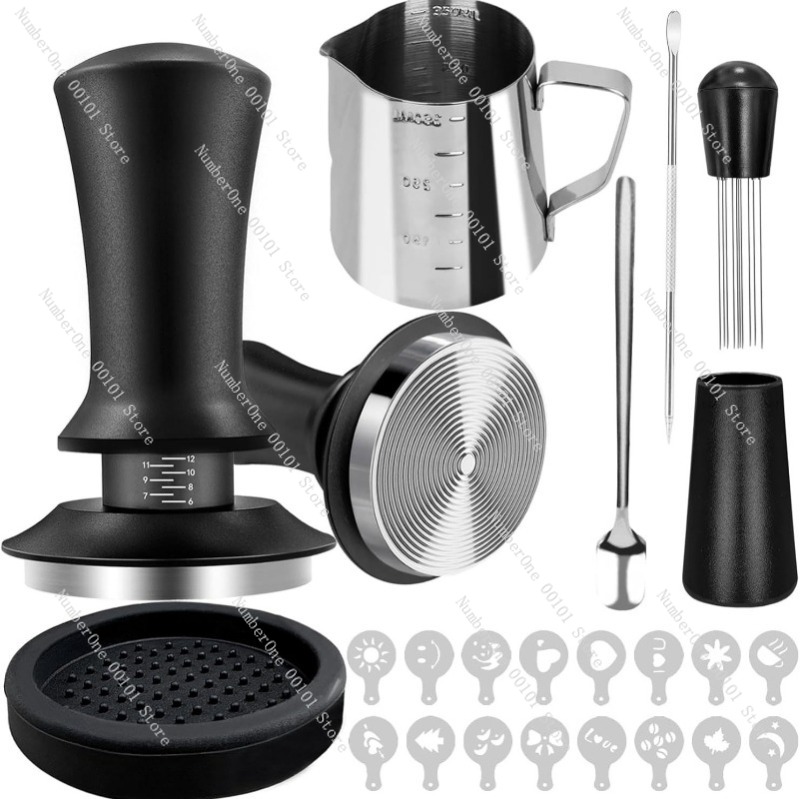 Coffee Equipment Espresso - ชุดอุปกรณ์กาแฟ, อุปกรณ์เสริมกาแฟเอสเพรสโซ, ชุดเครื่องมือบาริสต้าสไตล์อิตาลี, อุปกรณ์ทำลาเต้อาร์ต, ค้อนกด