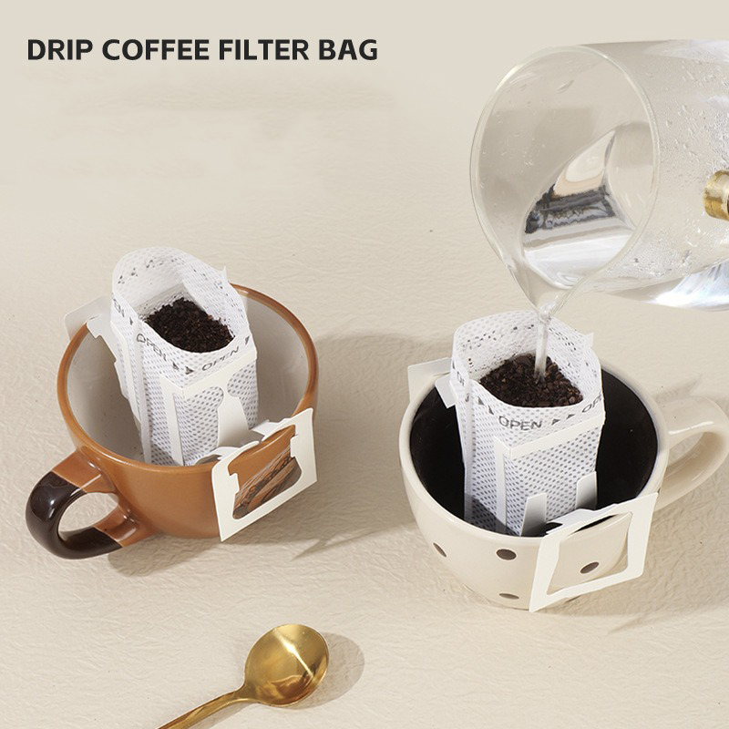 Coffee Equipment Bag - ถุงกรองกาแฟแบบแขวนหู 50 ชิ้น/ถุง กระดาษกรองกาแฟแบบแขวนหู ถุงกรองกาแฟแบบหนา เกรดอาหาร