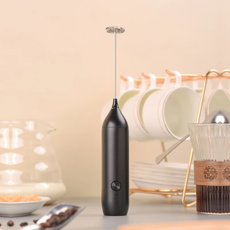Milk Steaming Pitcher - เครื่องตีฟองนมไฟฟ้า เครื่องตีฟองกาแฟ USB-C เครื่องตีฟองนมไฟฟ้าแบบชาร์จไฟได้ เครื่องผสมเครื่องดื่มขนาดเล็กอันทรงพลัง