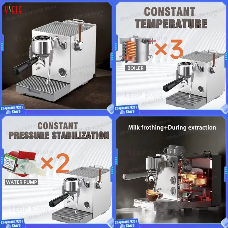 Coffee Equipment Espresso - เครื่องชงกาแฟเอสเพรสโซ 9 บาร์ ระดับมืออาชีพ คุณภาพสูง สำหรับร้านกาแฟในบ้าน