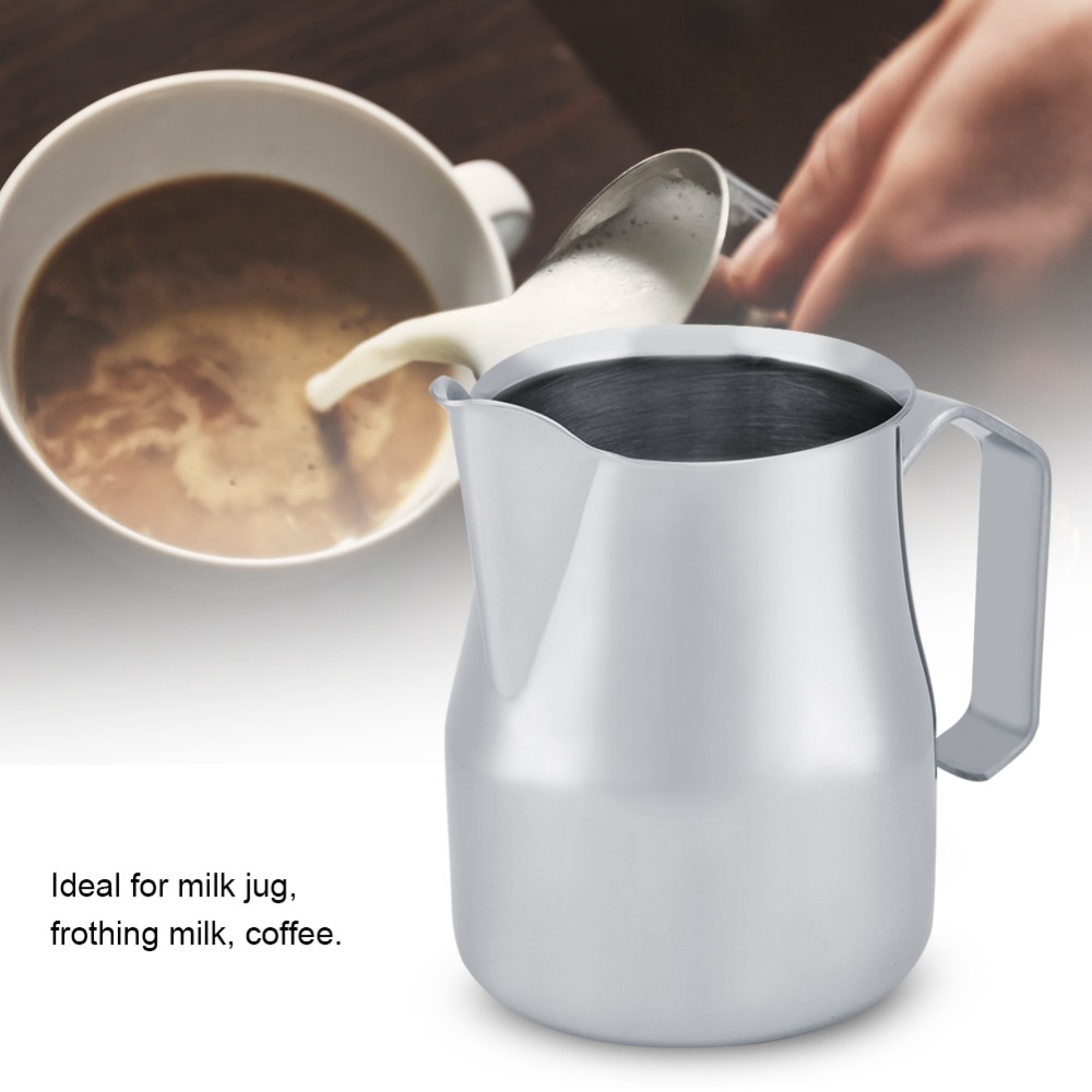 เหยือกกาแฟสแตนเลสสีเงิน 750 มล - Milk Steaming Pitcher บทวิจารณ์และราคา