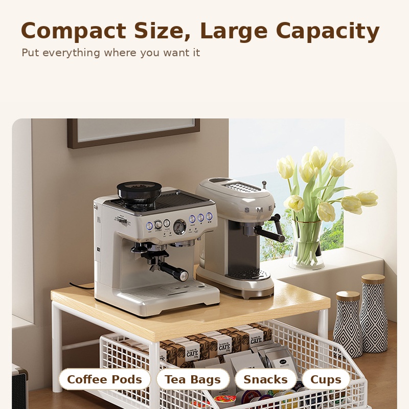 ชั้นวางเครื่องชงกาแฟแบบดึงออกไ - Coffee Equipment Bag บทวิจารณ์และราคา