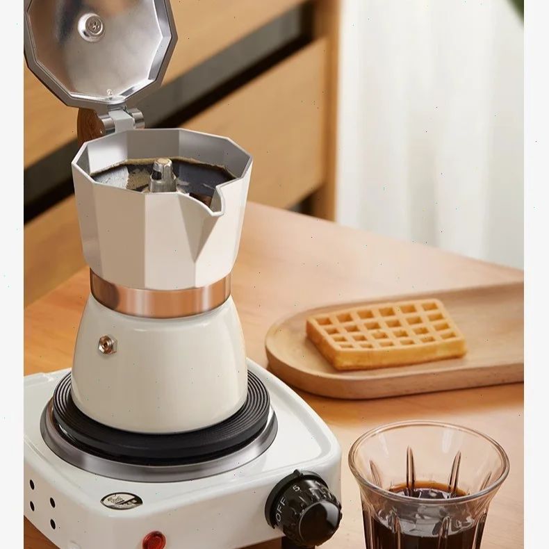 หม้อโมก้าพ็อตแบบก้นกลม วาล์วเด - Coffee Equipment Espresso บทวิจารณ์และราคา